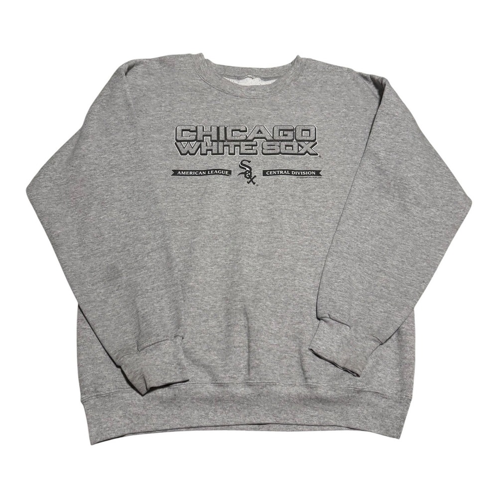 Vintage 2005 Chicago White Sox MLB Gray Crewneck Sweatshirt Men's Large FLAWS